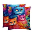 thumbnail image 1 of Cat Elegant Velvet Throw Pillows with Unique Patterns for Chair Pillow Covers & Throw Pillow - Set of 2, Available in 16x16, 18x18, & 20x20 inches for, 1 of 6