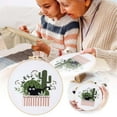 thumbnail image 1 of Cat Embroidery Kit For Beginners Floral Modern Botanical Hand Stitching Needle And Thread Set With Patterns And Instructions, 1 of 7