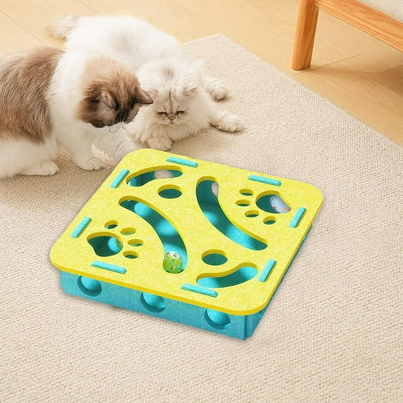Cat Enrichment Box Cat Scratch Puzzle Box, Kittern Puzzle Box for Indoor, Enrichment Toys for Indoor Cats, Cat Puzzle Toy Scratch Puzzle Enrichment