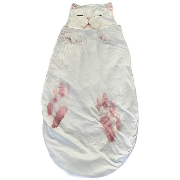 Cat Envelope Sleeping Bag, Adult Winter Plush Design, Adorable Feline Comfort, 68.9 X 31.5 In, Lightweight For Lounging