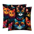 thumbnail image 1 of Cat Exclusive Velvet Throw Pillow Inserts Set of 2 with Unique Patterns - 16x16, 18x18, 20x20 Inches for Pillow Covers and Decorative Pillows for Home, 1 of 6