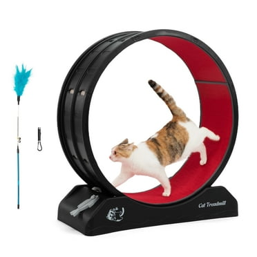 Cat Exercise Wheel Cat Treadmill for Indoor Cats,Cat Running Wheel with Carpeted Runway