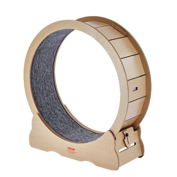 Cat Exercise Wheel Large Cat Treadmill 35.8 Inch Indoor Running Wheel with Detachable Carpet and Cat Teaser for Training