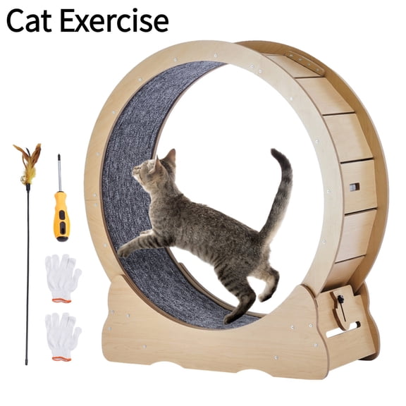 Cat Exercise Wheel Large Cat Treadmill Wheel for Indoor Cats 35.8 inch