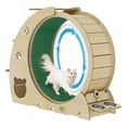thumbnail image 1 of Cat Exercise Wheel for Indoor Cats,Large XL Cat Running Treadmill Wheel with Bowls, Scratch Post & Detachable Carpet for Kitties Endless Fun, 1 of 9