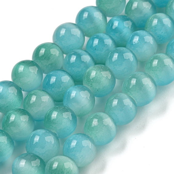 Cat Eye Beads Strands Round Turquoise 8mm Hole: 0.8-0.9mm 50pcs/strand 14.29''-14.69''(36.3-37.3cm)