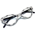 thumbnail image 1 of Cat Eye Crystal Rhinestone Reading Glasses for Women Sparkling Eyewear Frames Female Trendy bling Diamond Reader, 1 of 5