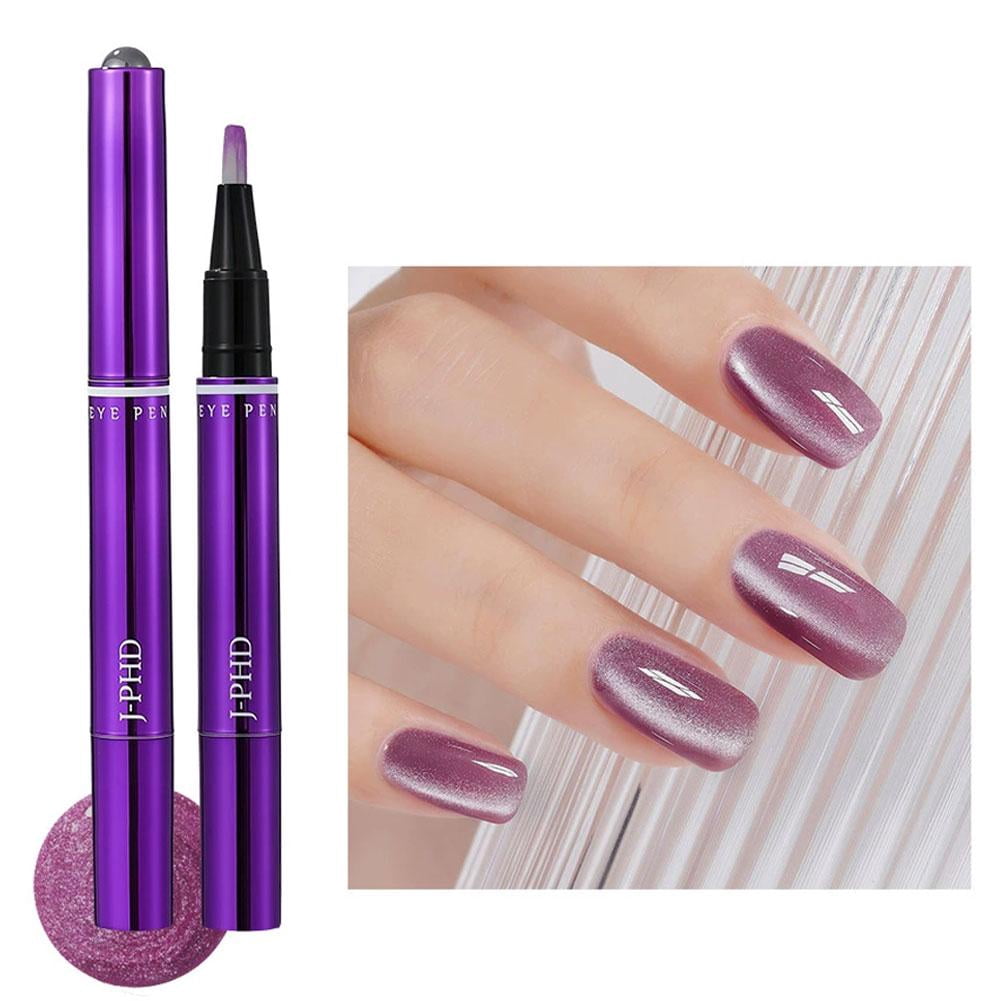 Cat Eye Gel Nail Polish, Color 03 Magnetic Powder with Magnetic Pen ...