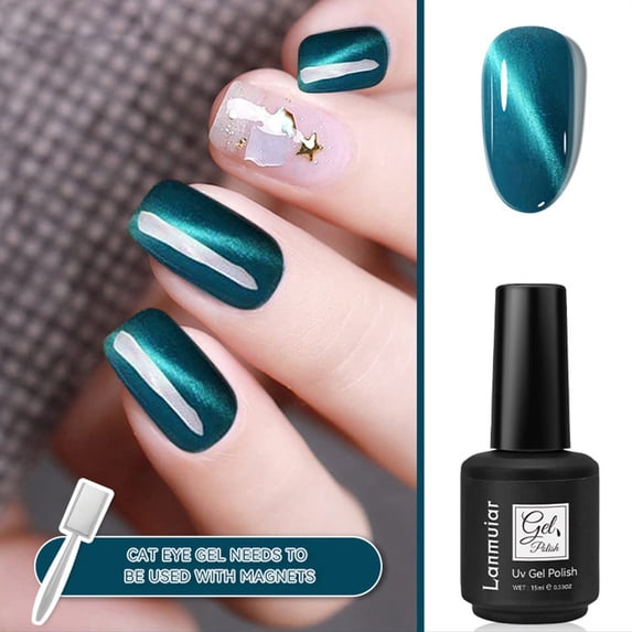 Cat Eye Gel Nail Polish, Lm163-Ag 143 - 2026 New Cat Eye Gel Nail Polish, Uv Led Soak off Nail Gel, 15Ml, Nail Polish Easter Mother'S Day Nail Care Makeup Organizers
