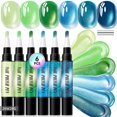 thumbnail image 1 of Cat Eye Gel Nail Polish Pen, UV LED Curing Magnetic Gel Polish Pen with Fine Precision Brush Tip, DIY Nail Art Manicure Tool, 1 of 7