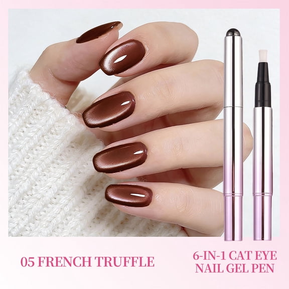 Cat Eye Gel Nail Polish Pens, 2-in-1 Nail Art Pens with Mini Lamp 3ml, DIY Manicure Kit for Women