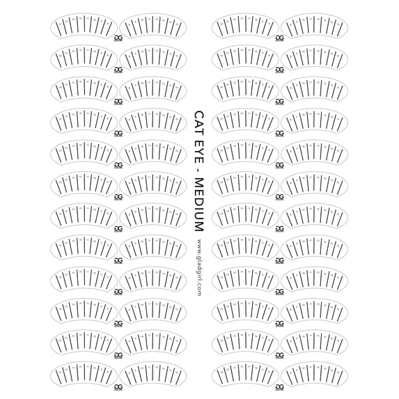 Cat Eye Lash Map Sticker