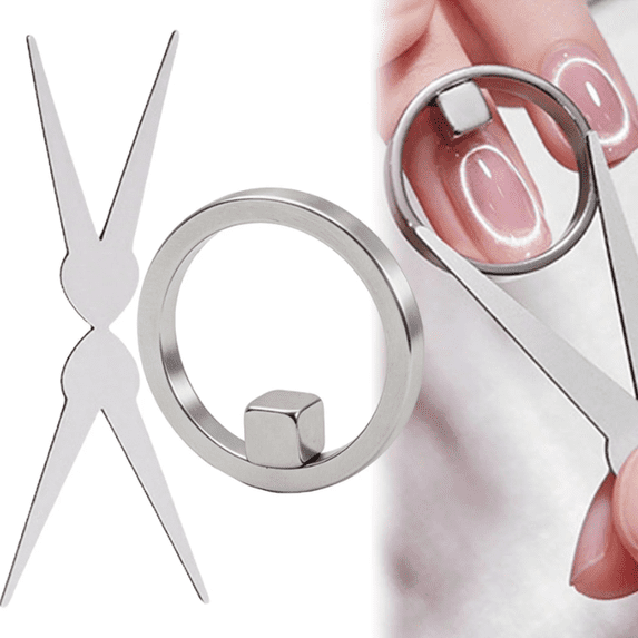 Cat Eye Magnet Rings for Nails, 2026 Hollow Circular Magnet Tool, 2-in-1 Design for French Tips & Hearts, Strong Portable DIY Nail Magnet