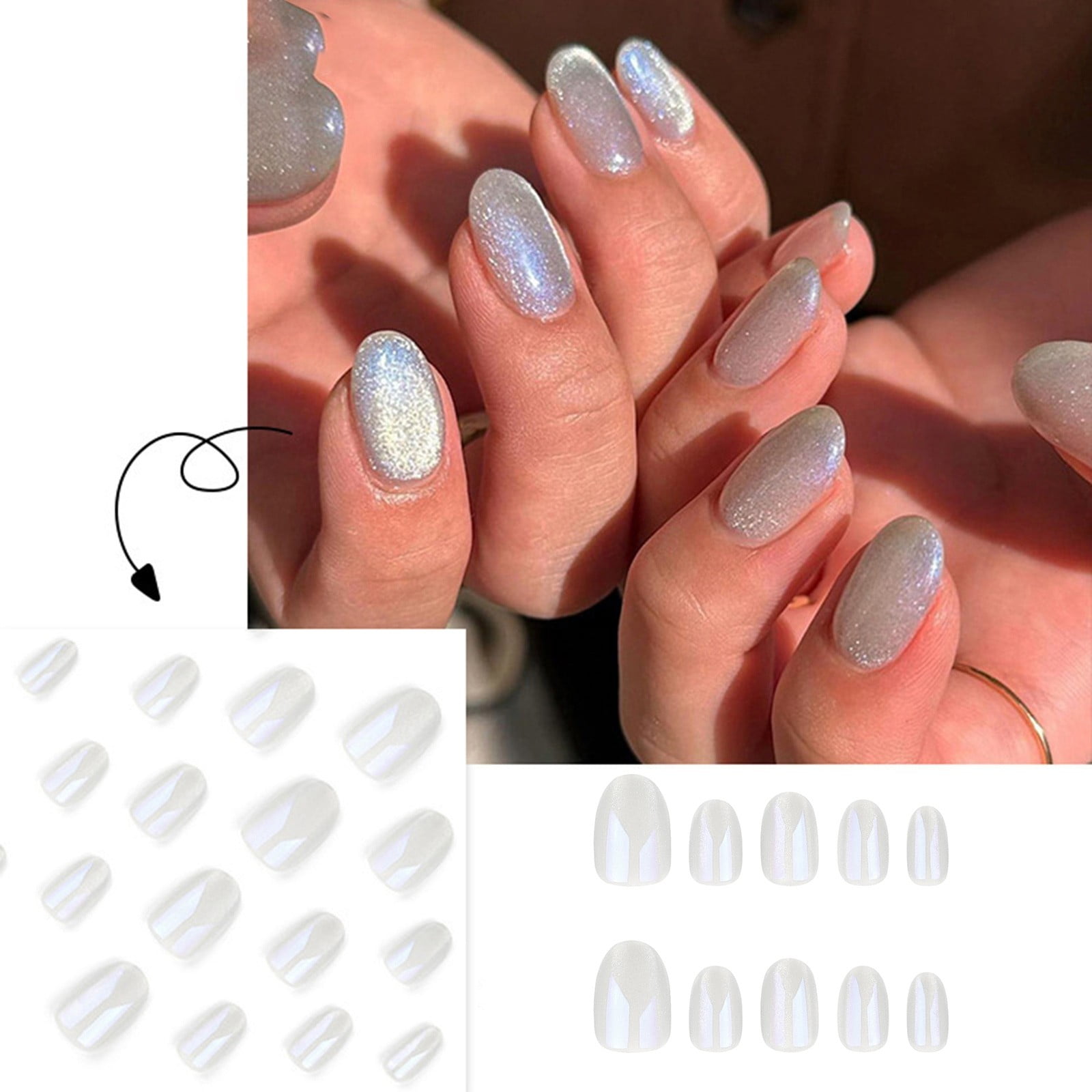 Cat Eye Nail Border Border Wearing Female Female And Girl Nails Long ...