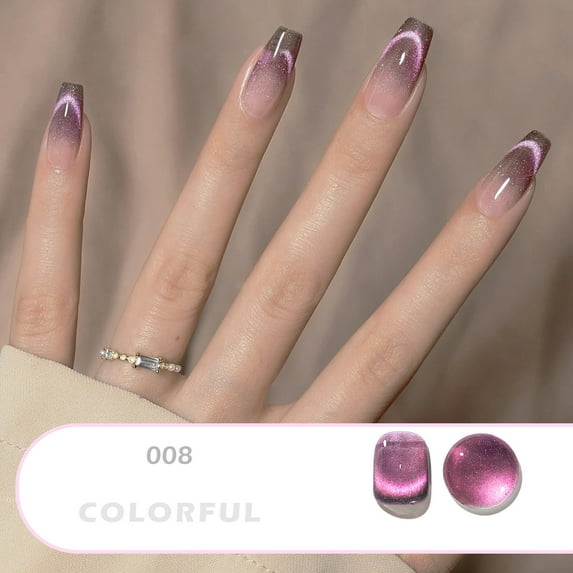 Cat Eye Nail Gel, Phototherapy Nail Gel, Long-Lasting Chameleon Color Nail Enhancement Gel Polish, Non-Toxic Low Odor formula