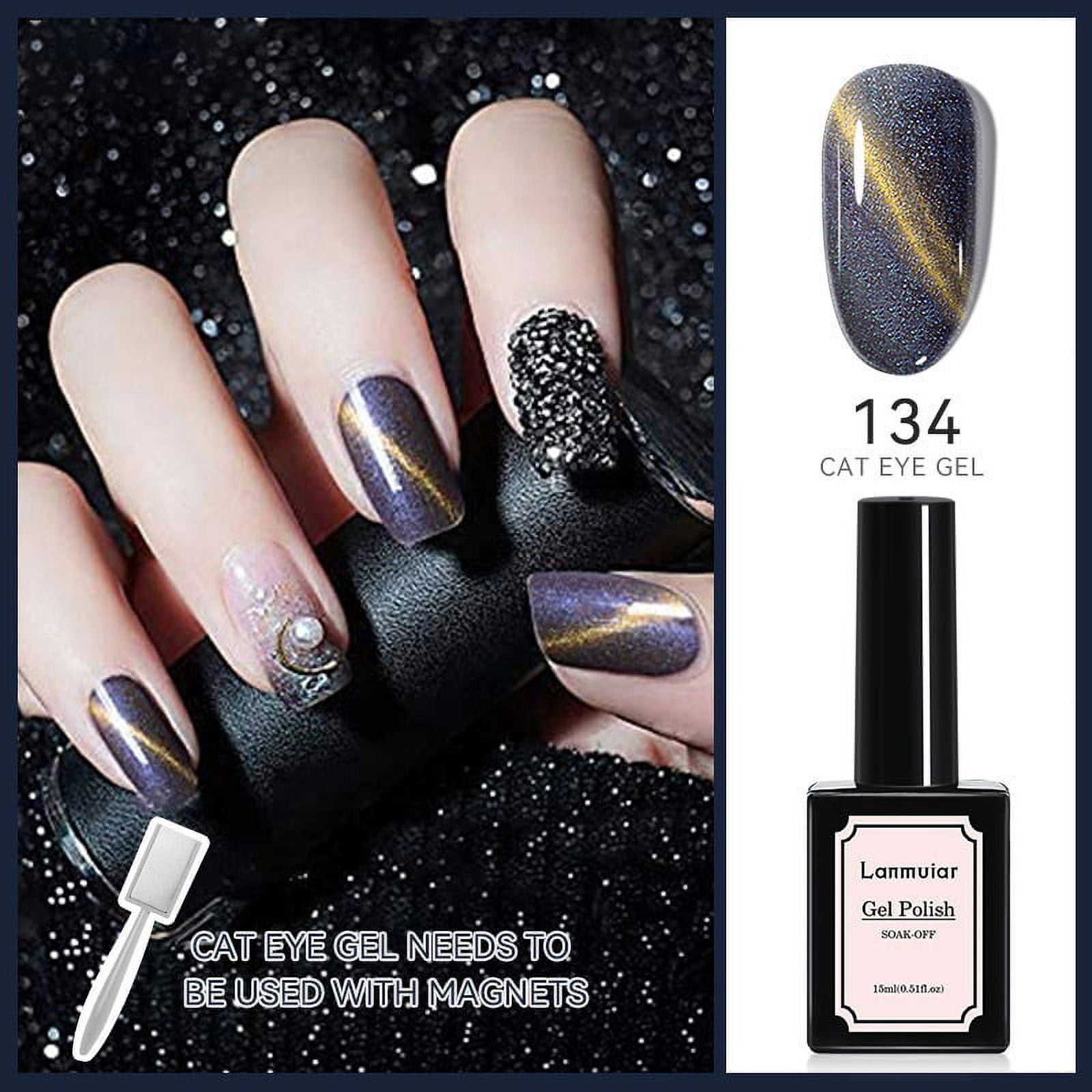 MUSELUOGE Broken Ice Cat Eye Gel Nail Polish 15ml Magnetic Gel Cloud  Brocade Super Bright Flash Semi Permanent Nail Art Gel - AliExpress