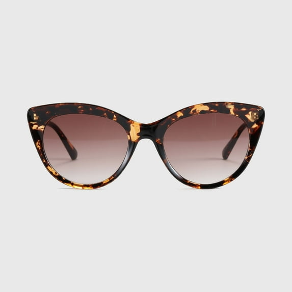 Cat - Eye Polarized Sunglasses - Tortoise Shell Frame - Brown Lens