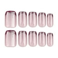 thumbnail image 1 of Cat Eye Press on Nails Short Square by Tkrady, French Nails with Glitter Design Gel Glue on Nails for Women Girls Full Cover Acrylic Artificial False Stick on Nail for Wedding 24Pcs in 12 Sizes, 1 of 5