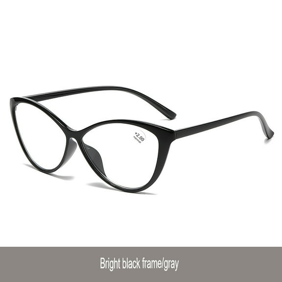 Cat Eye Reading Glasses for Women with Light Sensitive Photochromic Lenses Blue Light Blocking Readers PC Frame,Magnification 1.0x, black