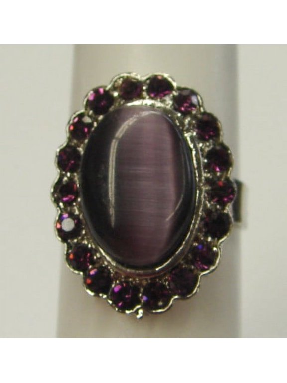 Cat Eye Stone Fashion Oval Rings with Different Colors