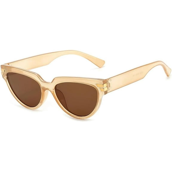 Cat Eye Sunglasses Women Vintage Black Cateye Sunglasses Female Small Frame Transparent Color