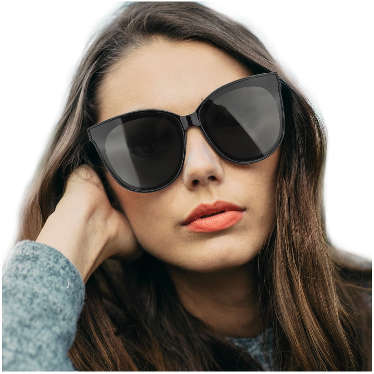 Cat Eye Sunglasses for Women with Polarized UV400 Protection Lenses
