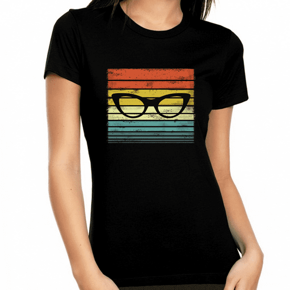 Cat Eye Sunnies Womens Graphic Tees Vintage Cat Eye Sunglasses Vintage Sunglasses 1950s Shirts