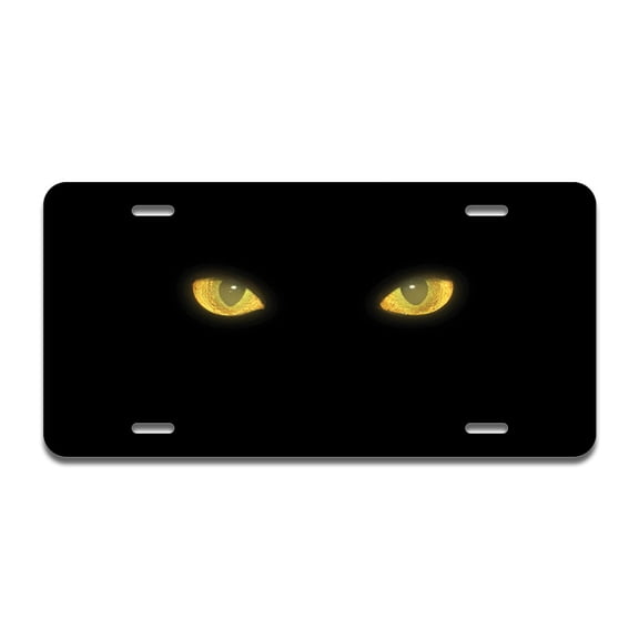 Cat Eyes Aluminum License Plate| License Plate 12" X 6" Fits Any Car, Truck, SUV, RV, or Trailer | Made in The USA