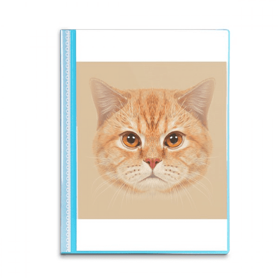 Cat Eyes Ears Lifelike Art Deco Fashion Book Sheet Protectors Portfolio Binder Folder