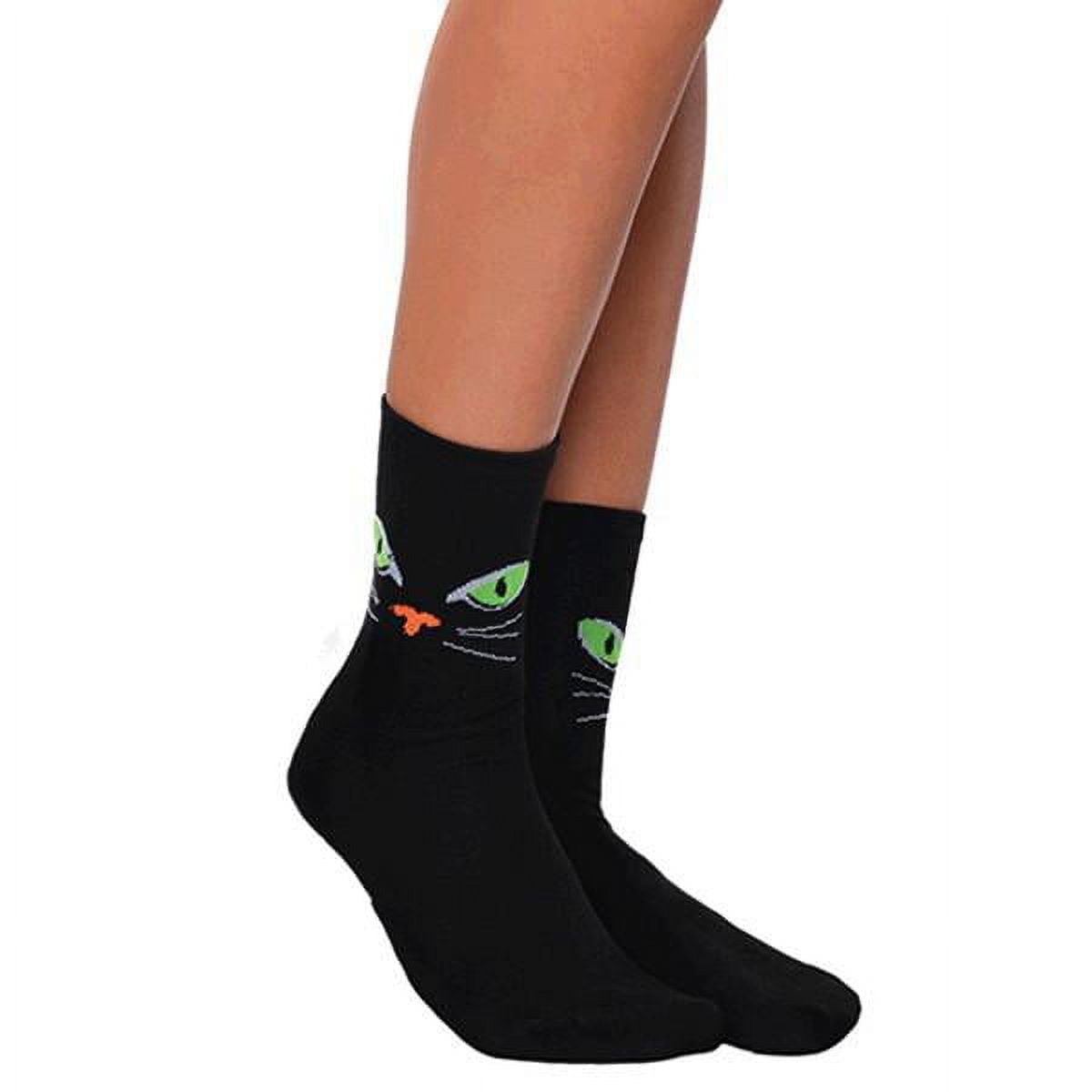 Cat Eyes Halloween Crew Socks