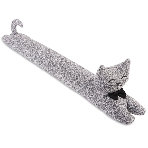 Cat Fabric Under Door Draft Stopper, 3LB Heavy Duty Decorative Soundproof Door Draft Blocker, 36 Inch Animal Energy Saving Draft Guard