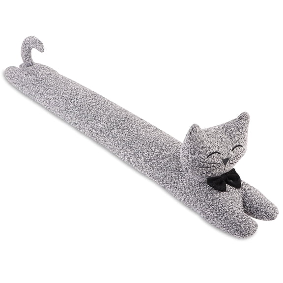 Cat Fabric Under Door Draft Stopper, 3LB Heavy Duty Decorative Soundproof Door Draft Blocker, 36 Inch Animal Energy Saving Draft Guard