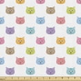 thumbnail image 1 of Ambesonne Cat Fabric by the Yard Upholstery, Colorful Faces, 1 Yard, Multicolor, 1 of 5