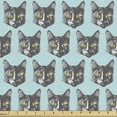thumbnail image 1 of Ambesonne Cat Fabric by the Yard Upholstery, Grey Kitten Portrait Pattern, 10 Yards, Pale Blue and Grey, 1 of 5