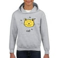 thumbnail image 1 of Cat Face Doodle Hoodie Juniors -Image by Shutterstock,  Medium, 1 of 4