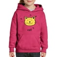 thumbnail image 1 of Cat Face Doodle Hoodie Juniors -Image by Shutterstock,  Medium, 1 of 4