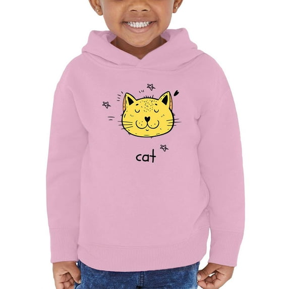 Cat Face Doodle Hoodie Toddler -Image by Shutterstock, 4 Toddler