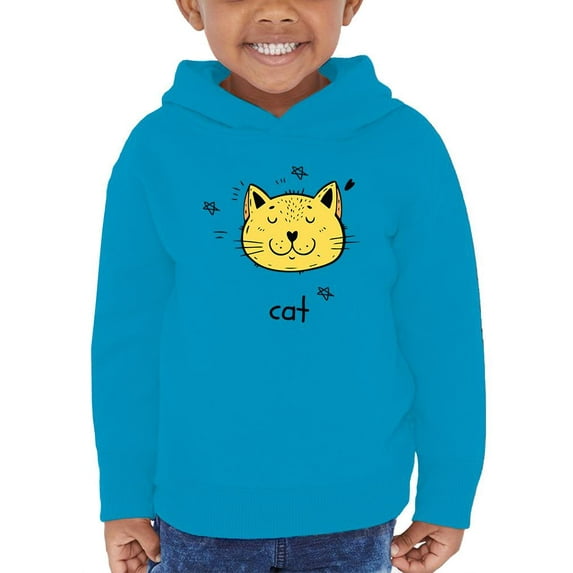Cat Face Doodle Hoodie Toddler -Image by Shutterstock, 5 Toddler