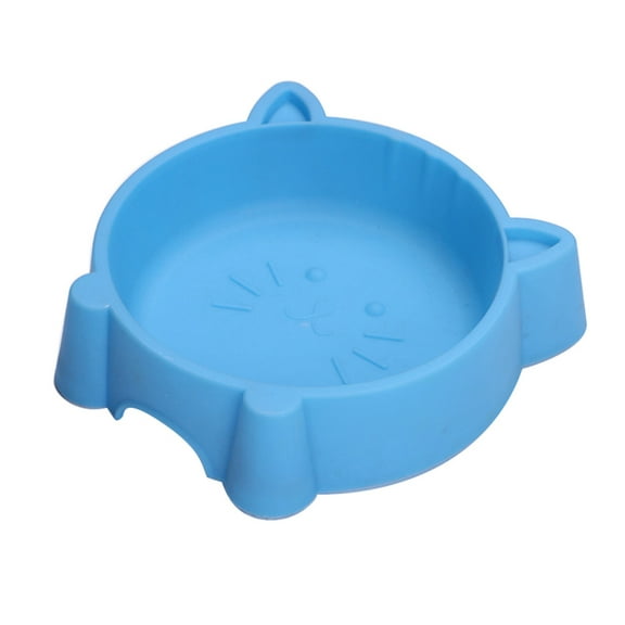 Cat Face Pet Bowl Anti Slid Solid Color Dog Puppy Kitten Food Water Feeder