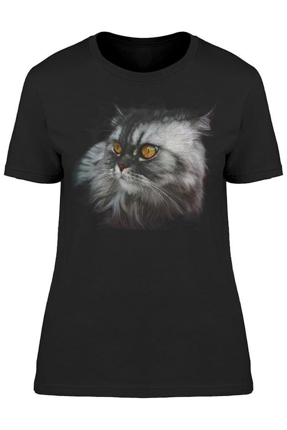 Cat Face Portrait T-Shirt Women -Image by Shutterstock, Female Medium