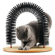 Cat Face Scratchers, Cat Self Groomer wtih Solid Wood Scratching Pad Rubbing Post, Cat Arch Grooming Brush, Pet Scratchers Fur Massager Cat Face Head Self Grooming Brush for Kittens Cats
