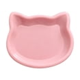 thumbnail image 1 of Cat Face Shaped Pet Food Bowl with Non-Slip Base, Shallow Rim Plastic Dish for Wet Dry Treats Kibble, Cute Design for Mealtime, 1 of 6