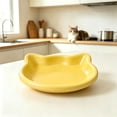 thumbnail image 1 of Cat Face Shaped Pet Food Plate, Plastic Non-Slip Shallow Feeding Dish for Kibble & Treats, 1 of 6