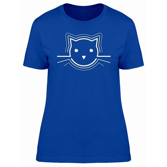 Cat Face Simple Doodle Tee Women's -Image by Shutterstock