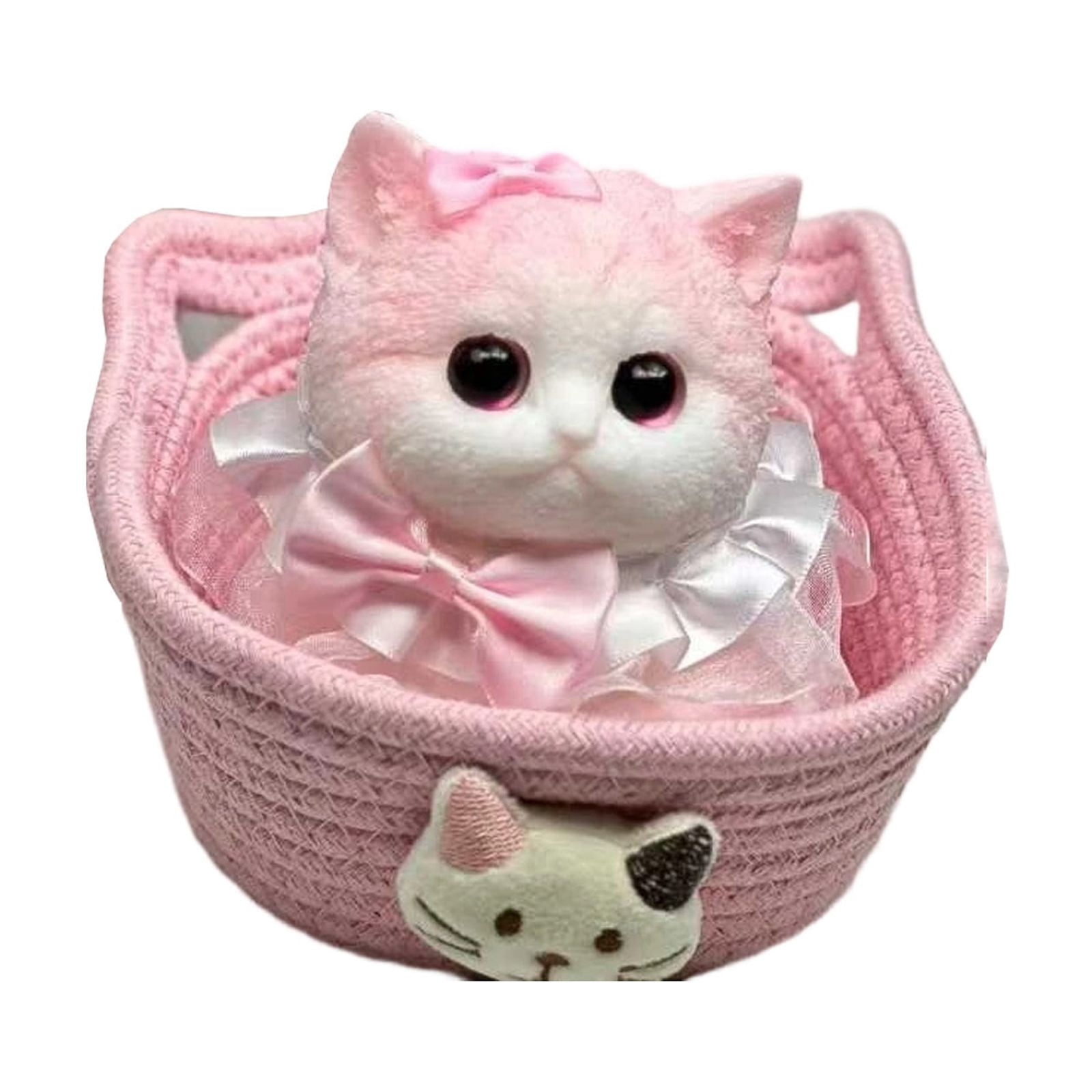 Cat Face Slow Rebound Squishy Fidget Toys for Adults, TPRA Tactile Gadget, 6.30 Inch Indoor Desktop Sensory Accessory Complete Set