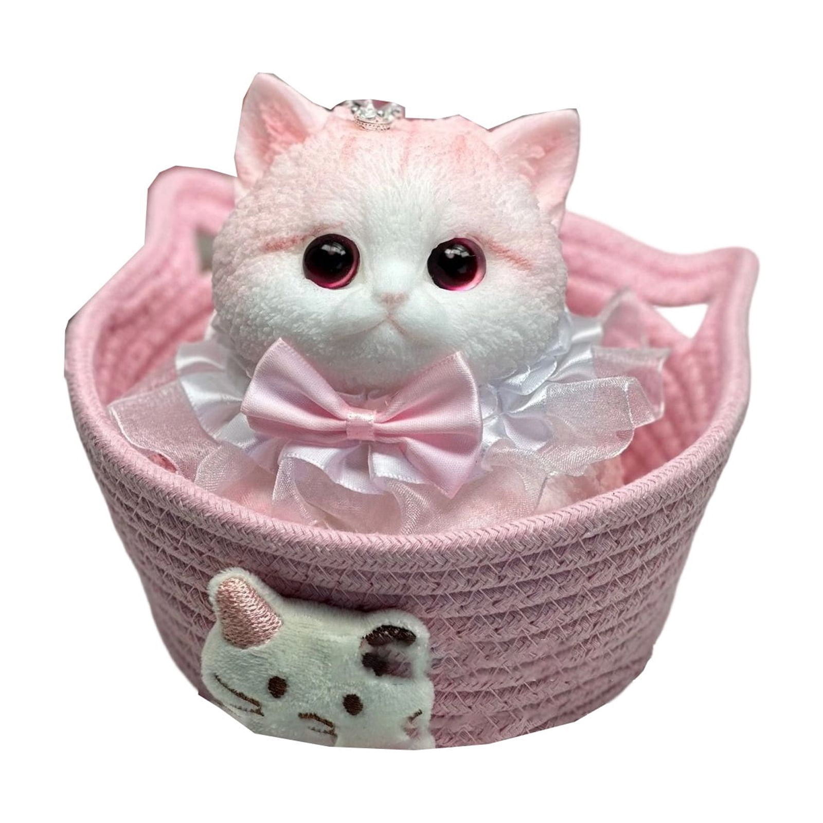Cat Face Slow Rebound Squishy Fidget Toys for Adults, TPRA Tactile Gadget, 6.30 Inch Indoor Desktop Sensory Accessory Complete Set