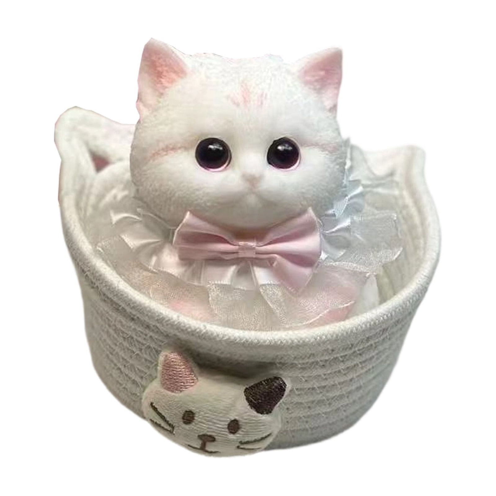 Cat Face Slow Rebound Squishy Fidget Toys for Adults, TPRA Tactile Gadget, 6.30 Inch Indoor Desktop Sensory Accessory Complete Set