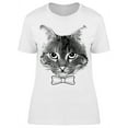 thumbnail image 1 of Cat Face With Bow Tie T-Shirt Women -Image by Shutterstock, Female Small, 1 of 2