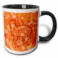 thumbnail image 1 of 3drose, Cat Facing Left over Orange Watercolour Splashes Background, 15oz Two-tone Black Mug, 1 of 6