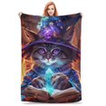 Cat Fantasy flannel blanket, super soft and comfortable outdoor bed